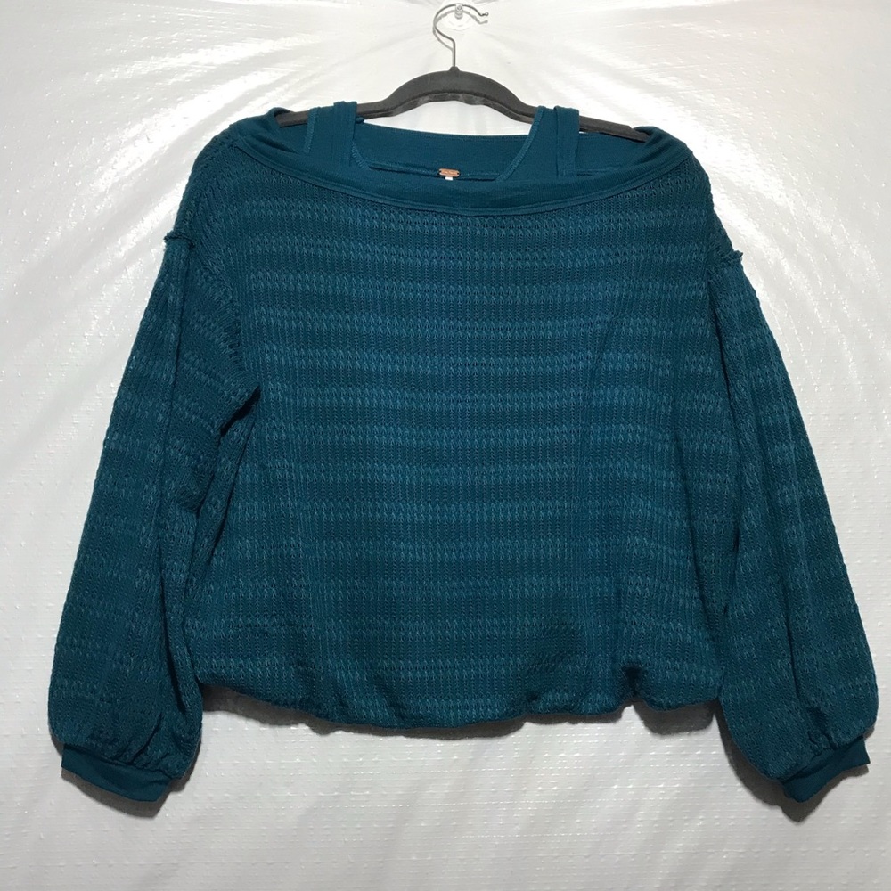 🆕 Free People Knit Off Shoulder Shirt - Picture 3 of 7